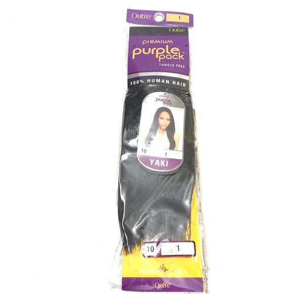 10” Outre Premium Purple Pack 100% Human Hair Yaki Weave Extension - Picture 12 of 15